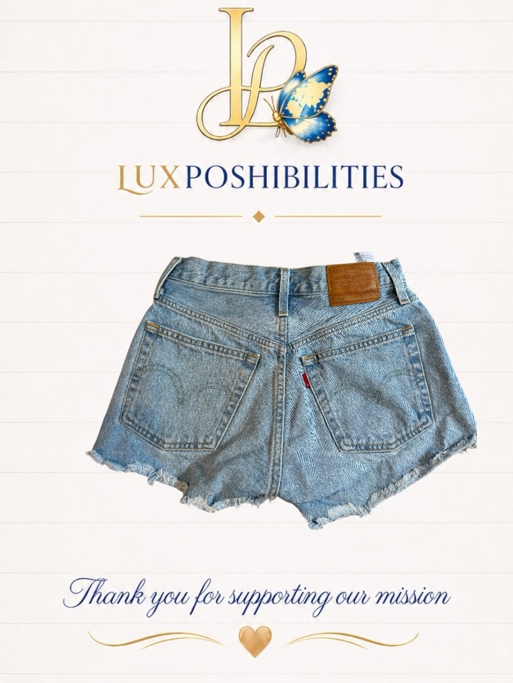 Levi's Light Blue Denim Cutoff Shorts